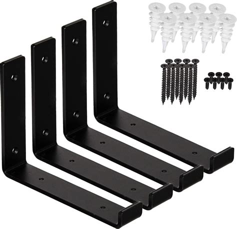 heavy duty black metal shelf brackets|decorative black metal shelf brackets.